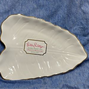 Lilly Pulitzer Monstera Leaf shaped Trinket Tray
